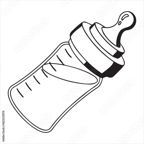 baby bottle vector illustration