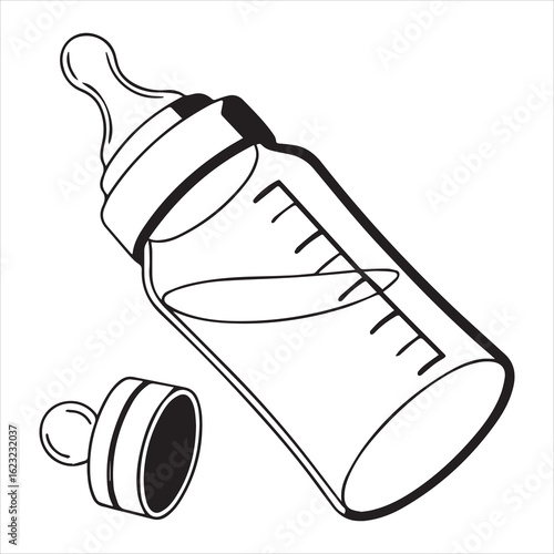 baby bottle vector illustration
