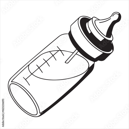 baby bottle vector illustration