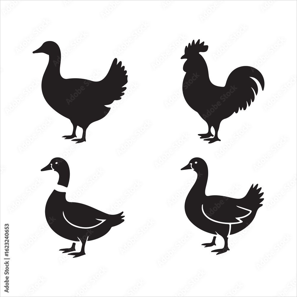 Naklejka premium set of farm animals vector