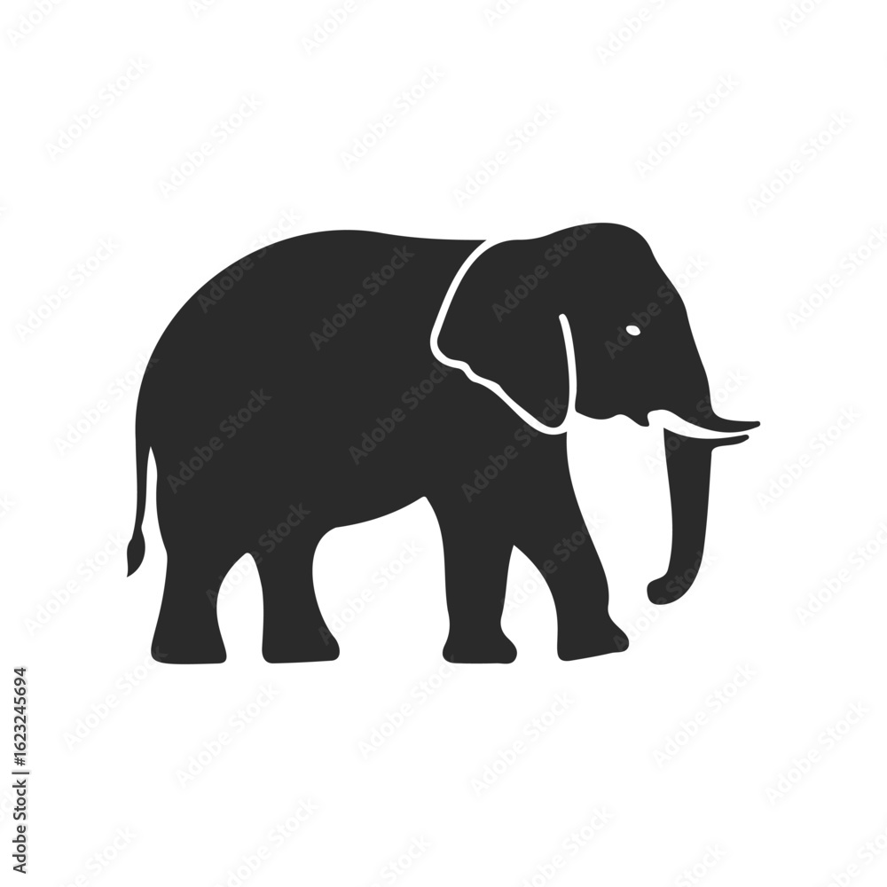 Fototapeta premium Silhouette of an african elephant