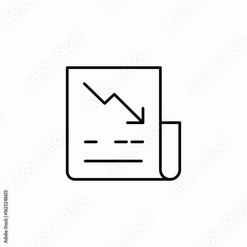 statistics paper roll icon sign vector