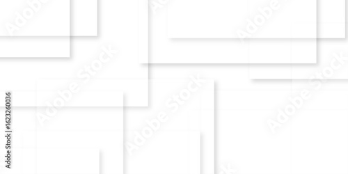 white background with faint geometric lines featuring intersecting patterns. white and grey glossy squares, abstract tech banner design. Graphic design element stripes concept for web, flyer. 