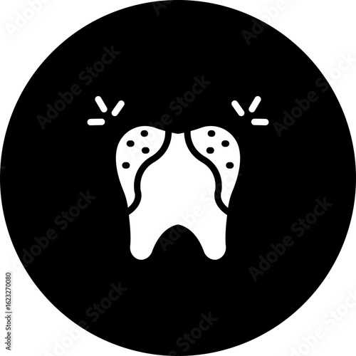 Dental Caries Vector Icon Design