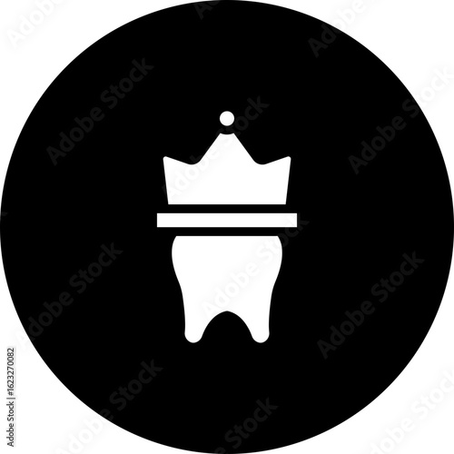 Dental Crown Vector Icon Design