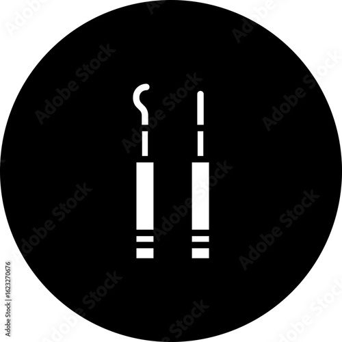 Dental Probe Vector Icon Design