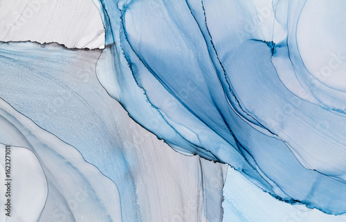 Wallpaper Mural Beautiful abstract art created with blue alcohol ink on a textured background Torontodigital.ca