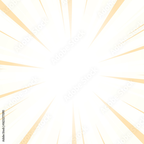 Abstract Moccasin Yellow Sunburst Background with Glowing Light Rays. Yellow Glowing Effect Sunburst Background for Presentation, Banner, Poster, Flyer, Sales. Pop Art Background for Summer Themes.