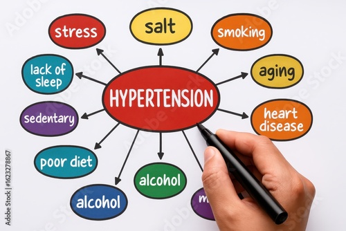 Factors Contributing to Hypertension and Health Risks Visualization