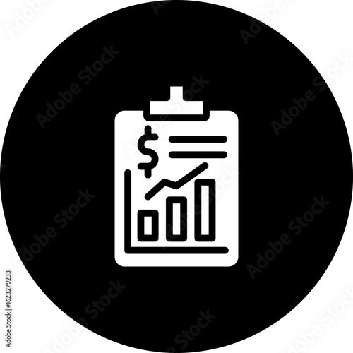 Bar Chart Vector Icon Design