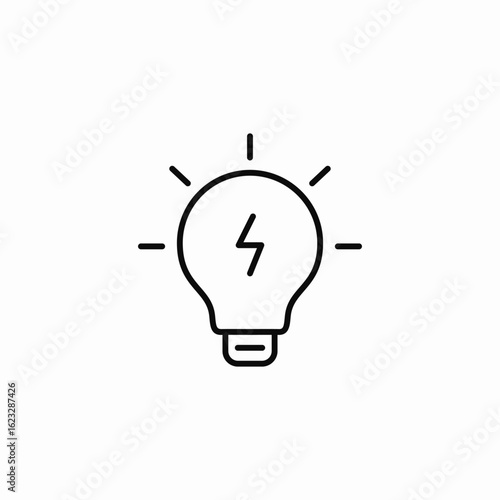 energy bulb icon sign vector