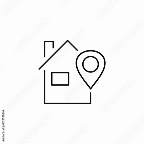 house location icon sign vector