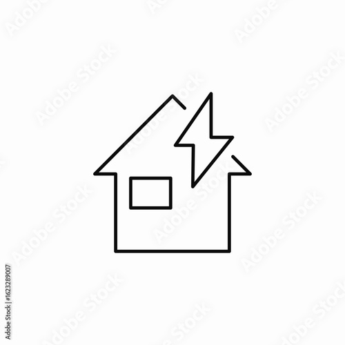 house supply energy icon sign vector