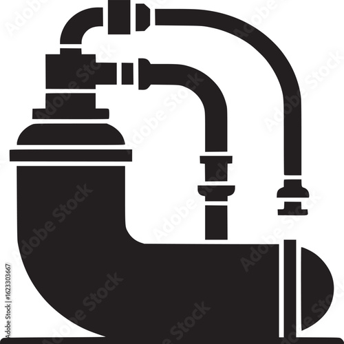 Industrial Pipe System Icon