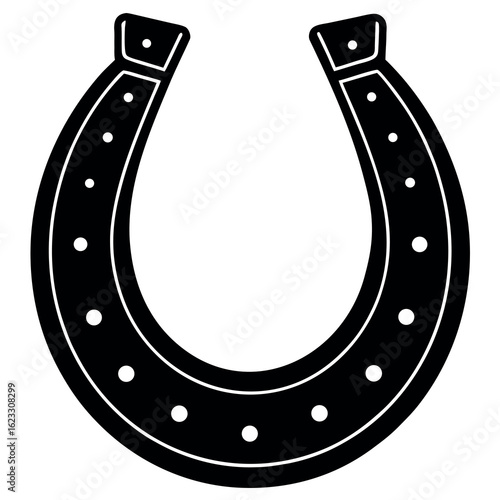 horseshoe silhouette vector, Horse shoe icon design 