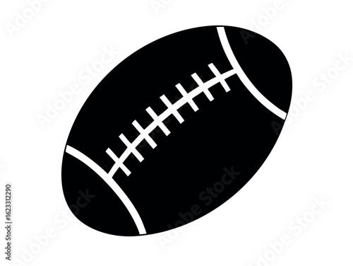 football ball silhouette vector, American football ball icon 