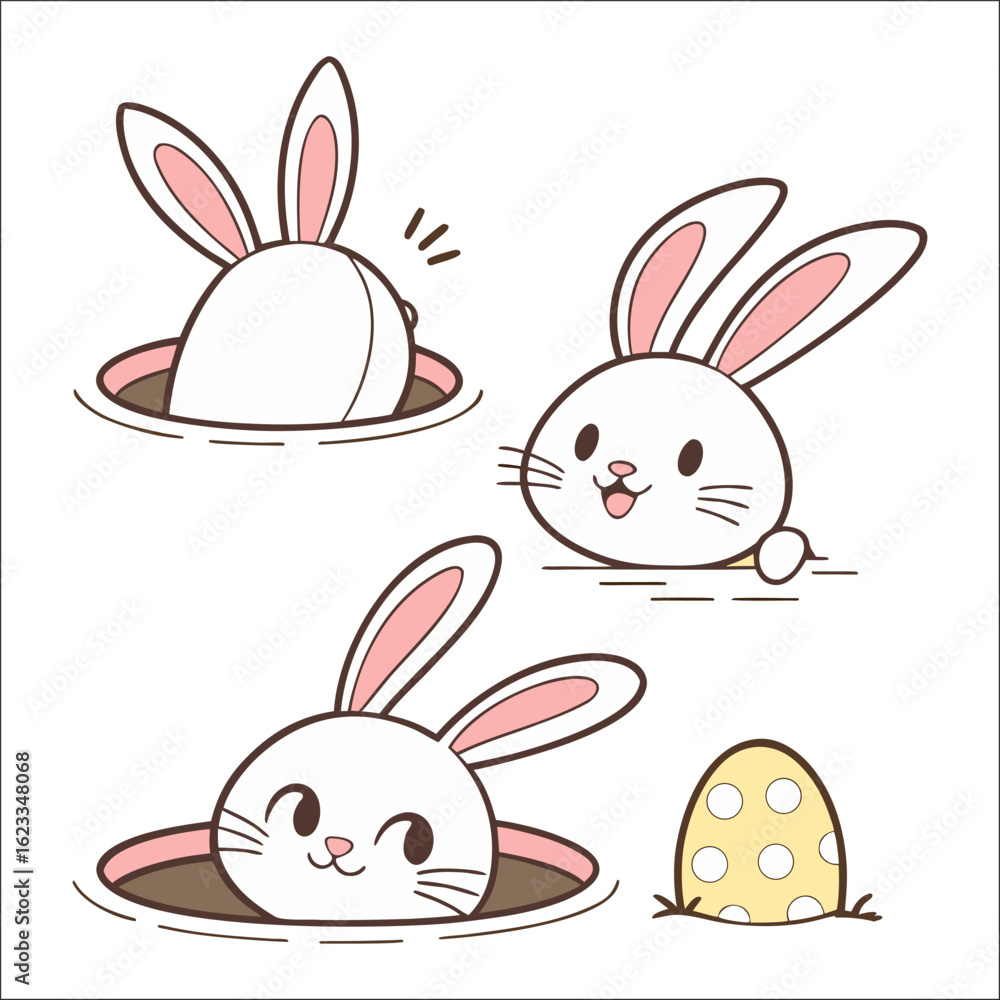 Fototapeta premium Rabbits Icons