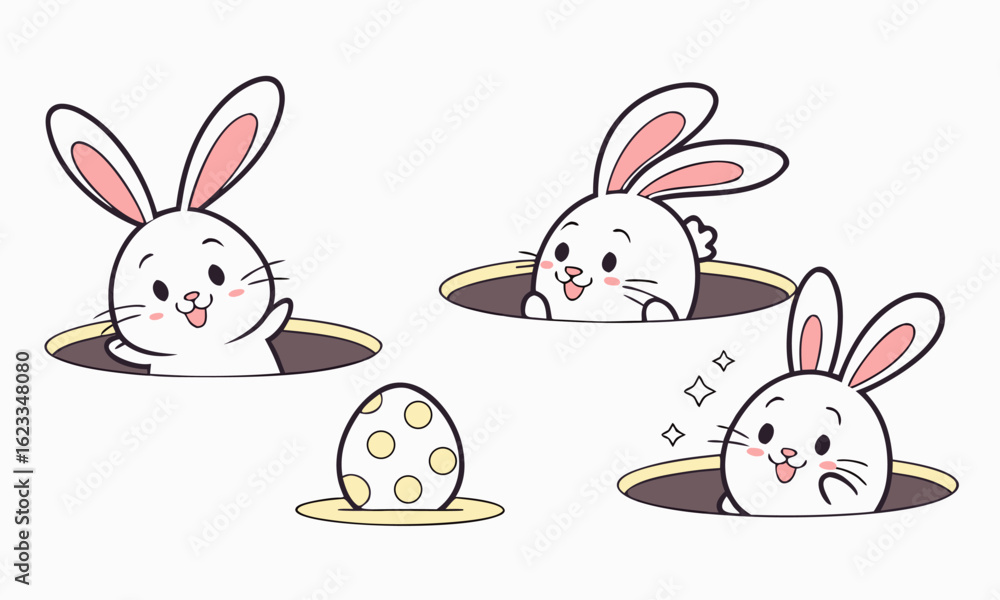 Fototapeta premium Rabbits Icons