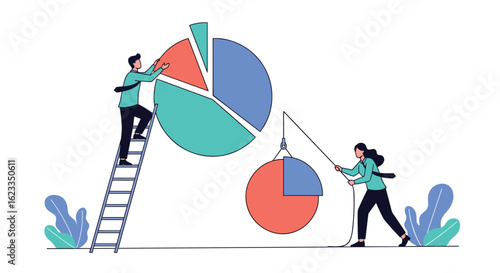 Visualizing data insights analyzing financial performance and business growth through interactive charts and graphs