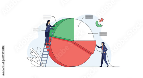 Analyzing business performance and market share through comprehensive data visualization techniques