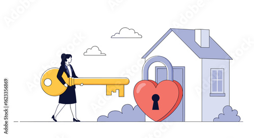 Securing your dream home with the perfect key to unlock a loving and safe future