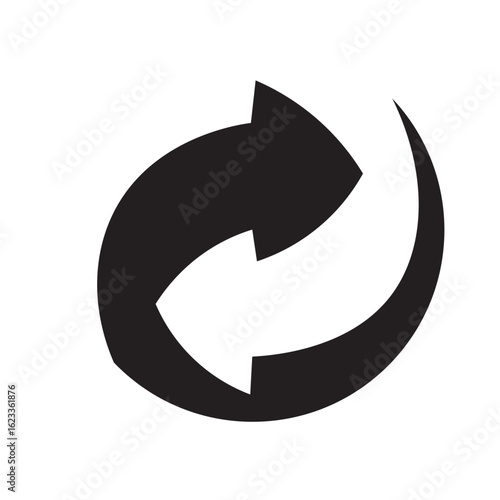 Recycle sign or Packaging sign vector illustration, International symbol used on packaging to remind people to dispose of it in a bin instead of littering, The universal recycling symbol isolated.