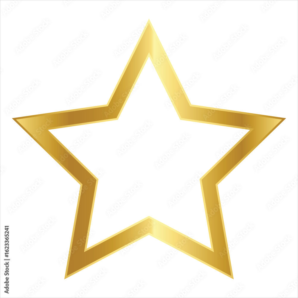 Golden Star With Isolated Transparent Background Golden Star With Isolated Transparent Background