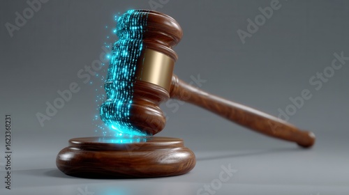 Digital Gavel Law Technology and Innovation Concept