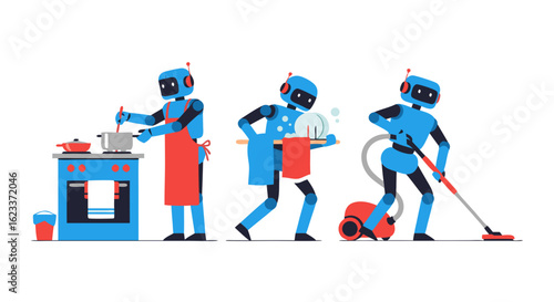 Robotic Household Helpers: Automation of Domestic Chores in a Modern Home Environment