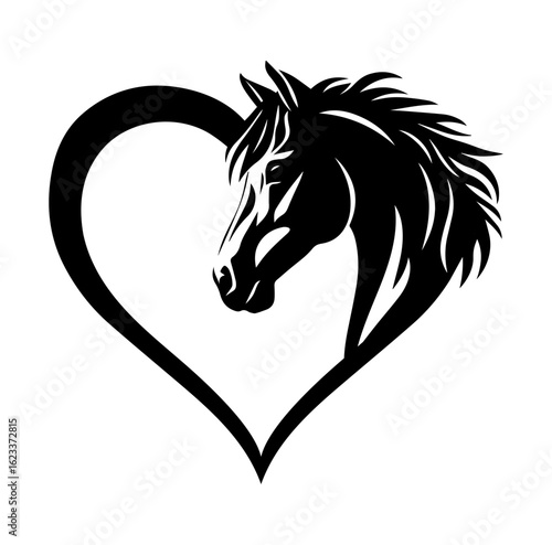 Horse Head Svg, Horse Face Svg, Horse Outline Svg, Horse Cricut, Heart Svg, Horse Head Vector File, Horse Face Design, Horse Clipart, Equestrian Svg, Cowboy Svg, Rodeo Design, Horse Cut File.