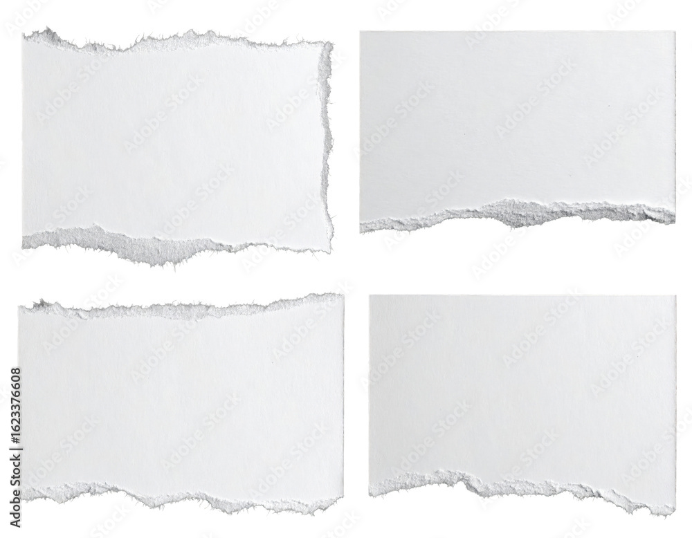 Obraz premium Torn white paper pieces grid pattern