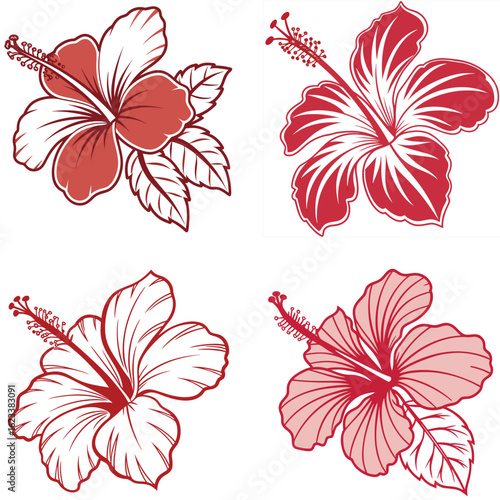  A bold hibiscus icon with five large petals and a small stamen in the 
center.