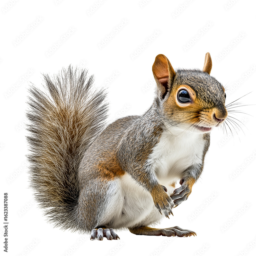 Obraz premium Realistic Squirrel Clipart on Clear Background