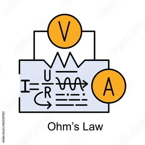 Ohm’s Law Icon. Vector Design