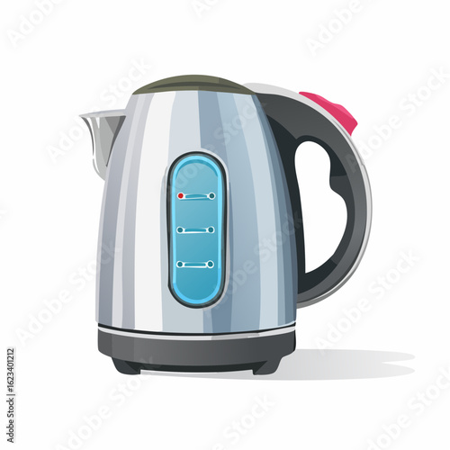 Electric kettle mid-boil

