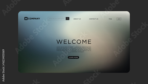 Clean professional website landing page design welcomes visitors to explore modern company