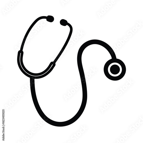 stethoscope on white background