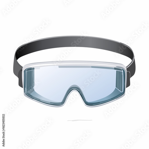 Safety goggles with elastic strap
