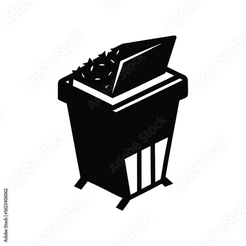 vector illustration of shredder