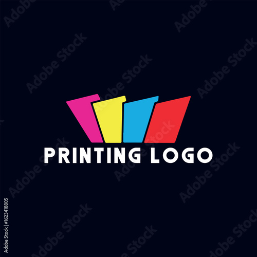 printing shop logo design vector