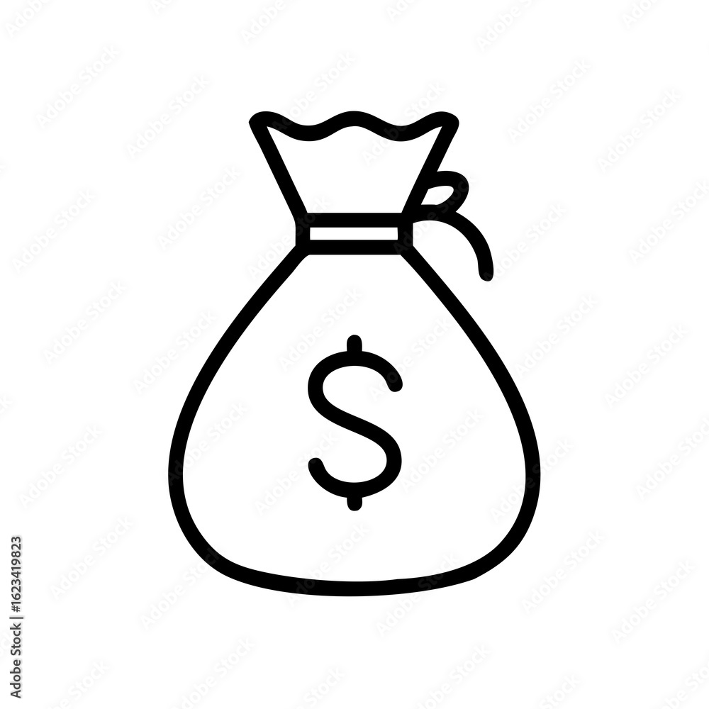 Money Bag Icon Outline Modern Vector PNG with Transparent Background
Money Bag Icon Outline Modern Vector PNG with Transparent Background