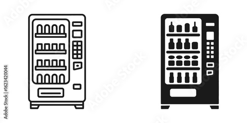 Vending machine � Outline and Silhouette Icons