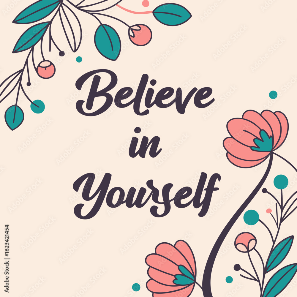 Obraz premium happy birthday card with flowers