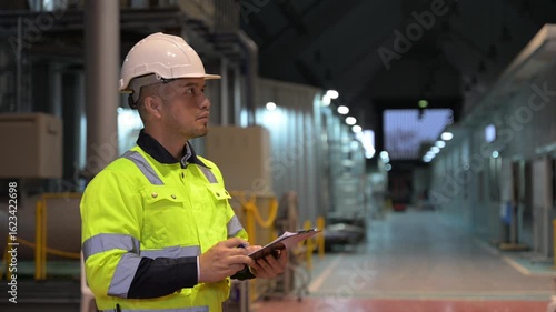 Logistics and tax inspection concept including warehouse, import-export process, customs, goods storage, barcode scanning, and inventory control for shipping, auditing, and international trade visuals