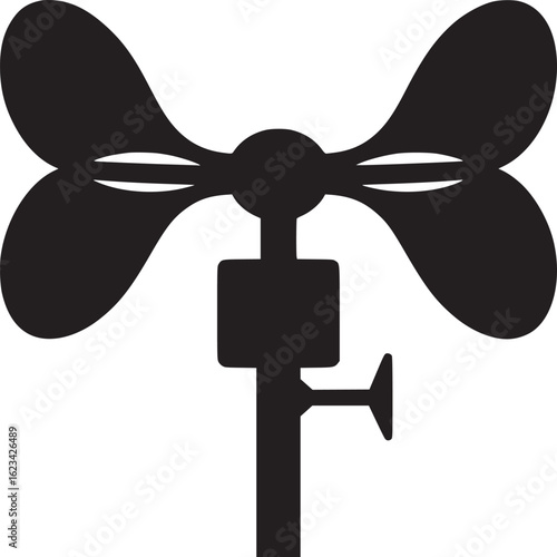 black anemometer icon clip art preview