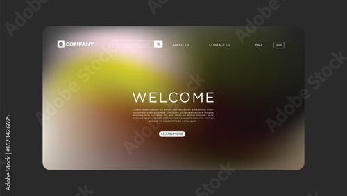 Clean modern website design welcoming visitors with simple navigation and a soft gradient background