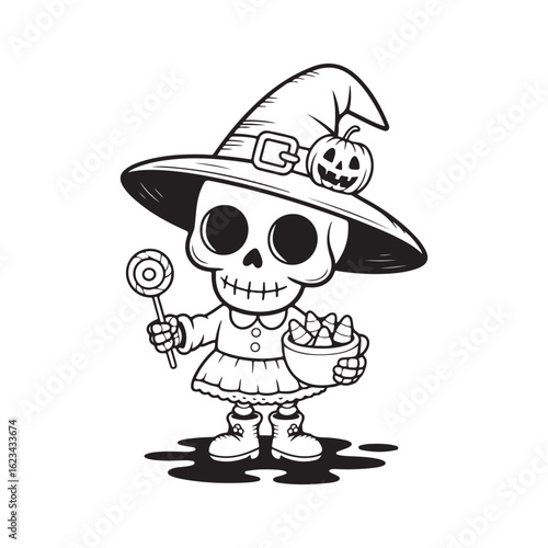 Bold and Easy Cozy Halloween Coloring Pages, Vector Illustration, Black and White, Halloween, Coloring Pages, Bold and Easy Halloween Printable, Halloween holiday, Cozy Halloween Coloring Page,