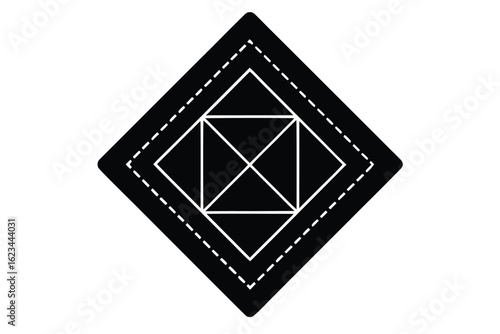quilting patch icon  vector icon silhouette