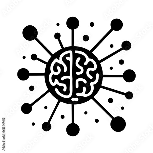 Neural Network Brain Icon