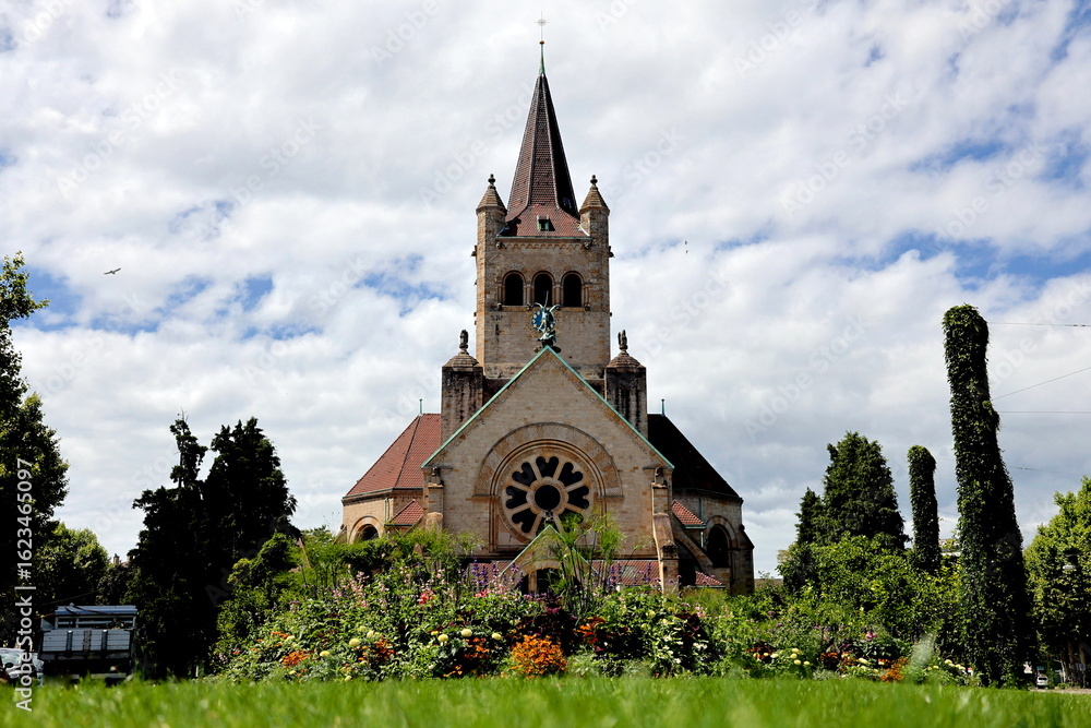 Naklejka premium Baudenkmal Pauluskirche in Basel